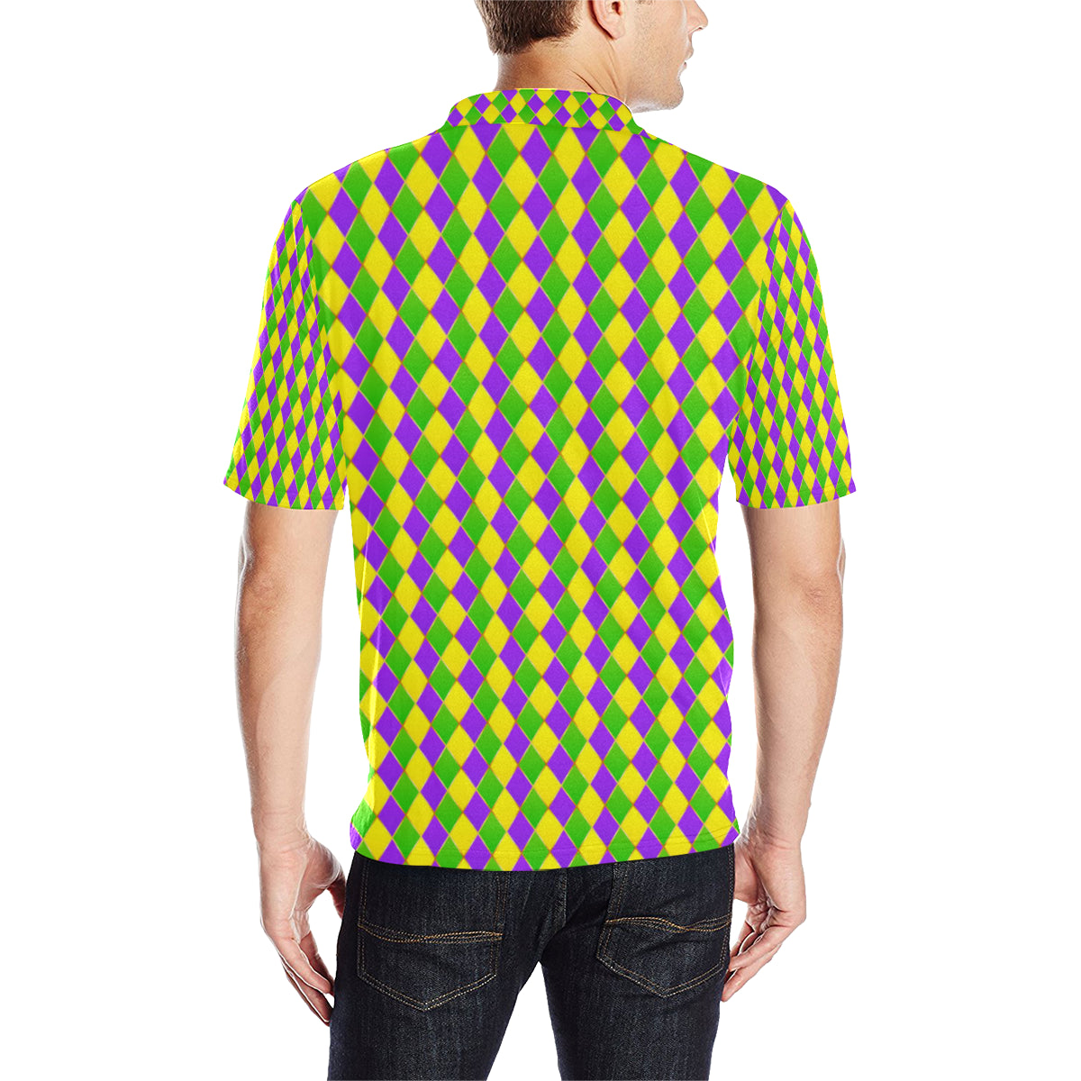 Mardi Gras Pattern Print Design 01 Men Polo Shirt
