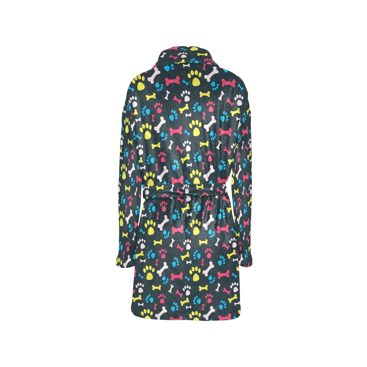 Paw Design Print Women's Fleece Robe