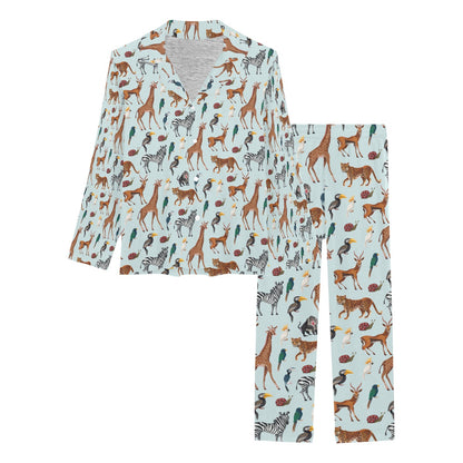 Safari Animal Print Design LKS306 Women's Long Pajama Set