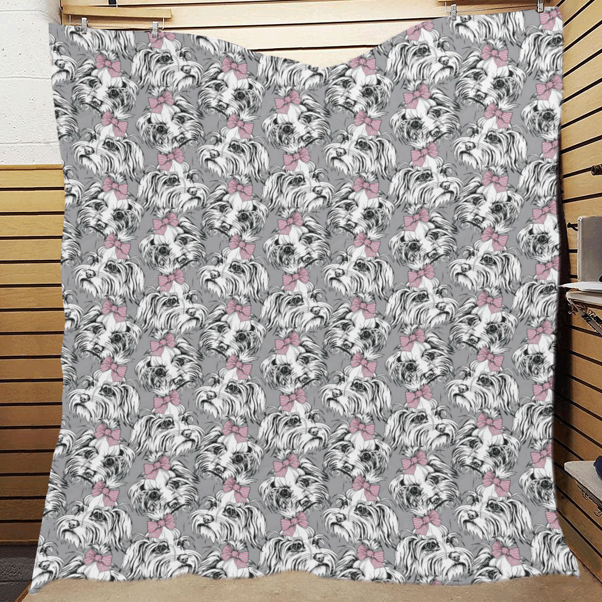 Maltese Pattern Print Design 01 Premium Quilt