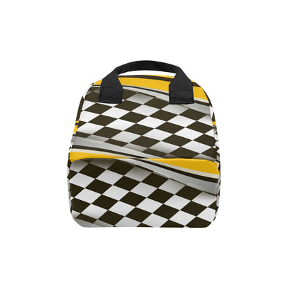 Checkered Flag Racing Style Insulated Lunch Bag