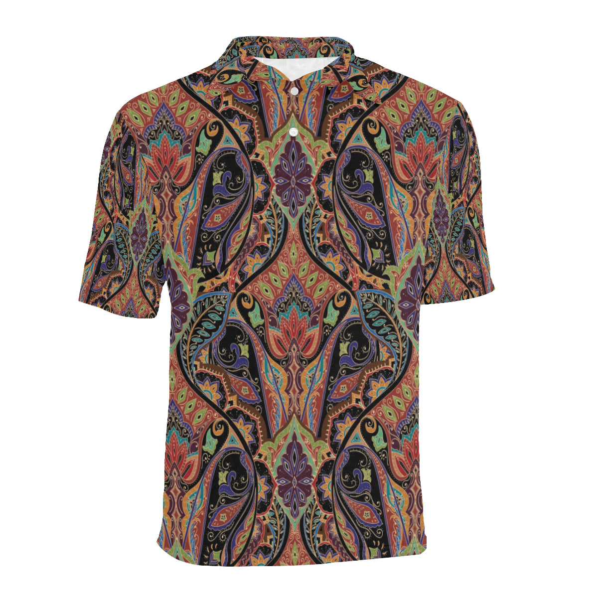 Bohemian Pattern Print Design 06 Men Polo Shirt