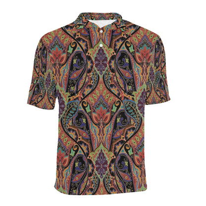 Bohemian Pattern Print Design 06 Men Polo Shirt