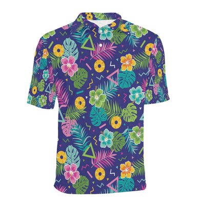 Hawaiian Themed Pattern Print Design H014 Men Polo Shirt