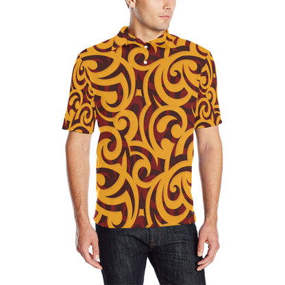 Maori Pattern Print Design 02 Men Polo Shirt