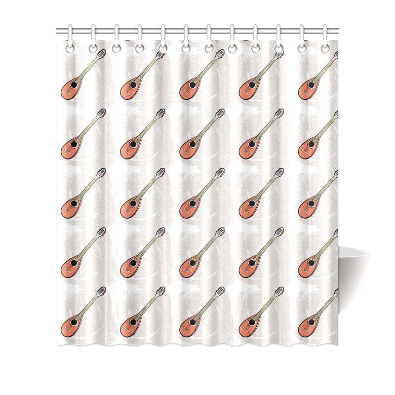 Mandolin Pattern Print Design 03 Shower Curtain