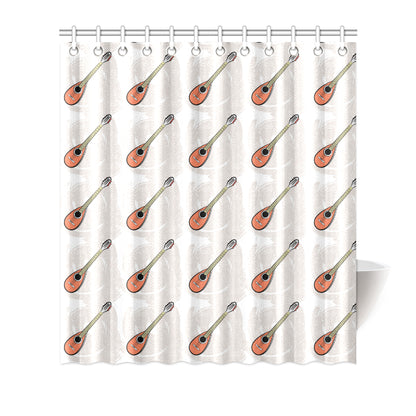 Mandolin Pattern Print Design 03 Shower Curtain