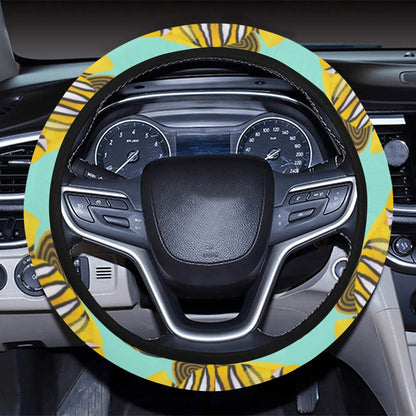 Angelfish Print Design LKS402 Steering Wheel Cover with Elastic Edge