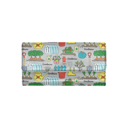 Gardening Pattern Print Design G07 Women's Trifold Wallet