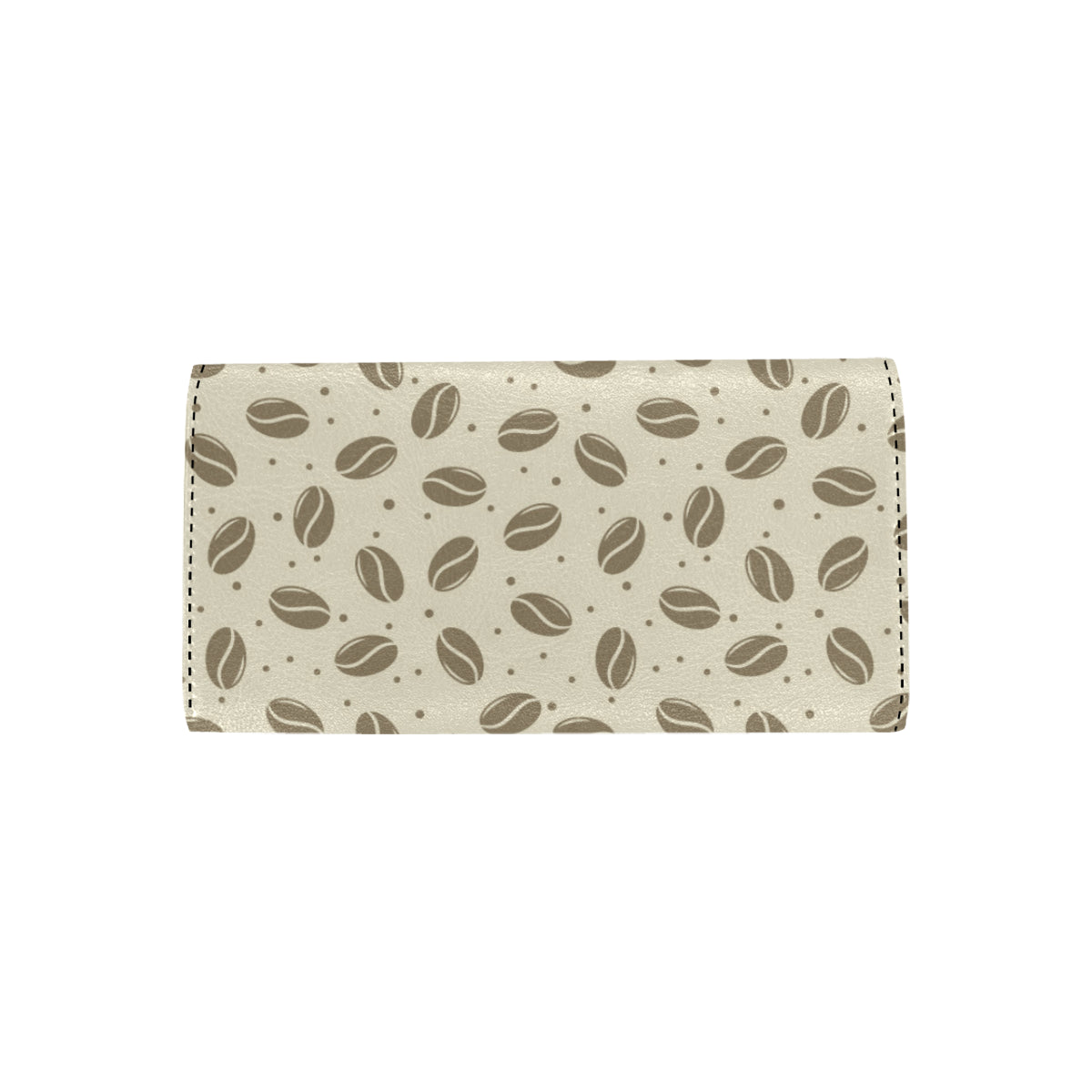 Coffee Pattern Print Design 02 Women's Trifold Wallet