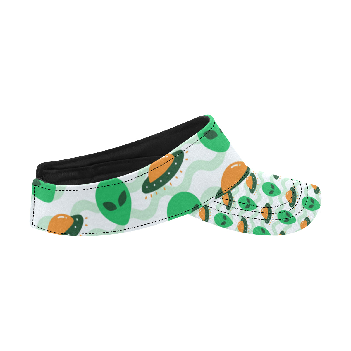 Alien UFO Pattern Print Design 04 Unisex Sun Visor