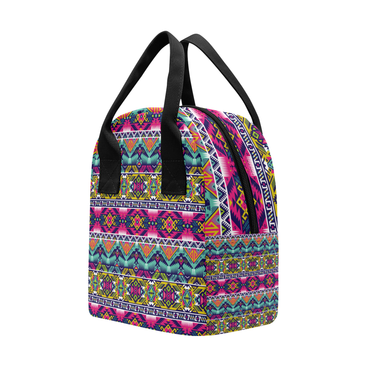 Indian Navajo Color Themed Design Print Insulated Lunch Bag