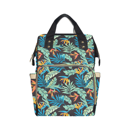 Tropical Palm Leaves Hawaiian Flower Diaper Bag Backpack