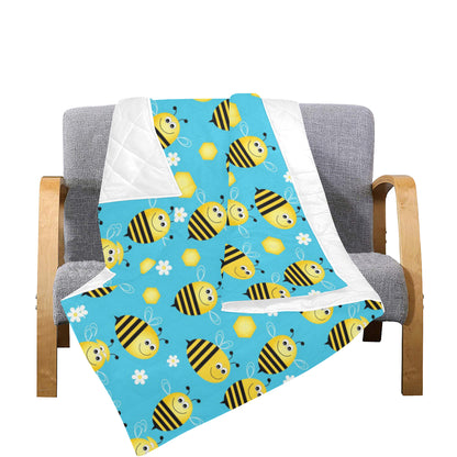 Bee Pattern Print Design BEE06 Premium Quilt