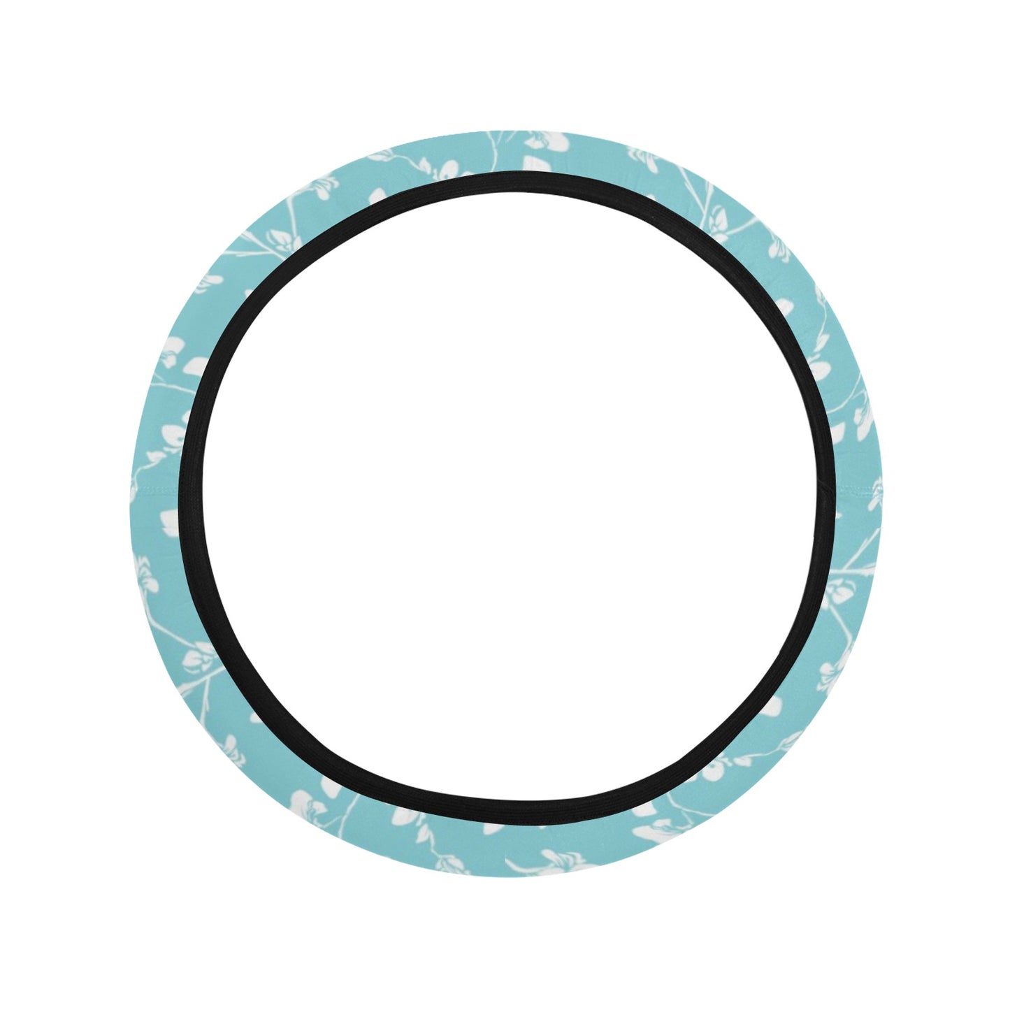 Sweet Pea Print Design LKS302 Steering Wheel Cover with Elastic Edge