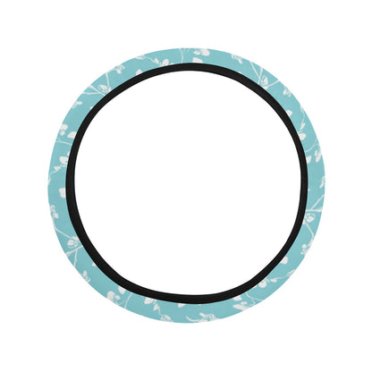 Sweet Pea Print Design LKS302 Steering Wheel Cover with Elastic Edge