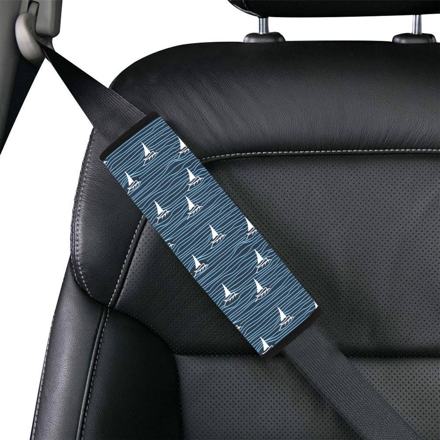 Sailboat Print Design LKS303 Car Seat Belt Cover