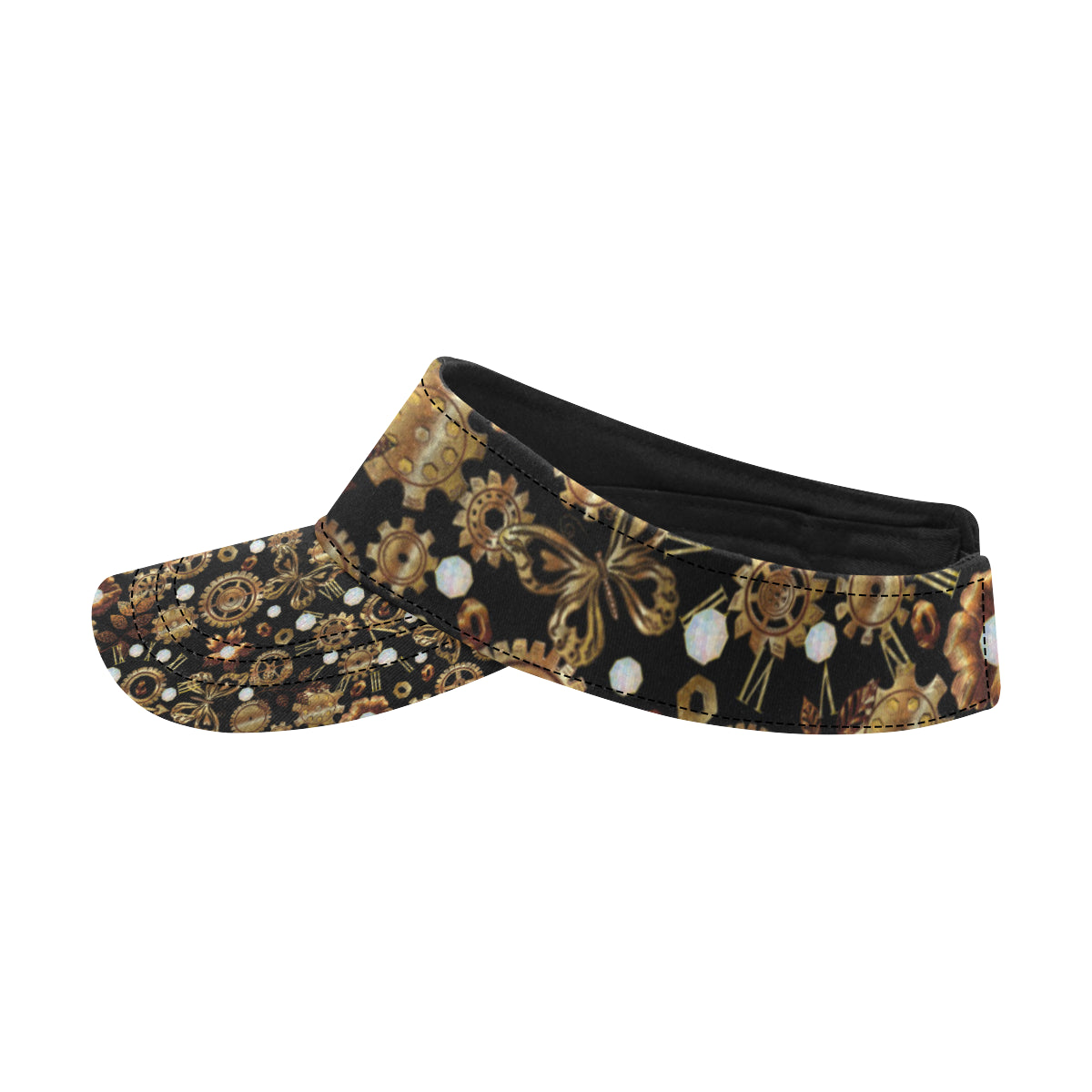 Steampunk Butterfly Design Themed Print Unisex Sun Visor