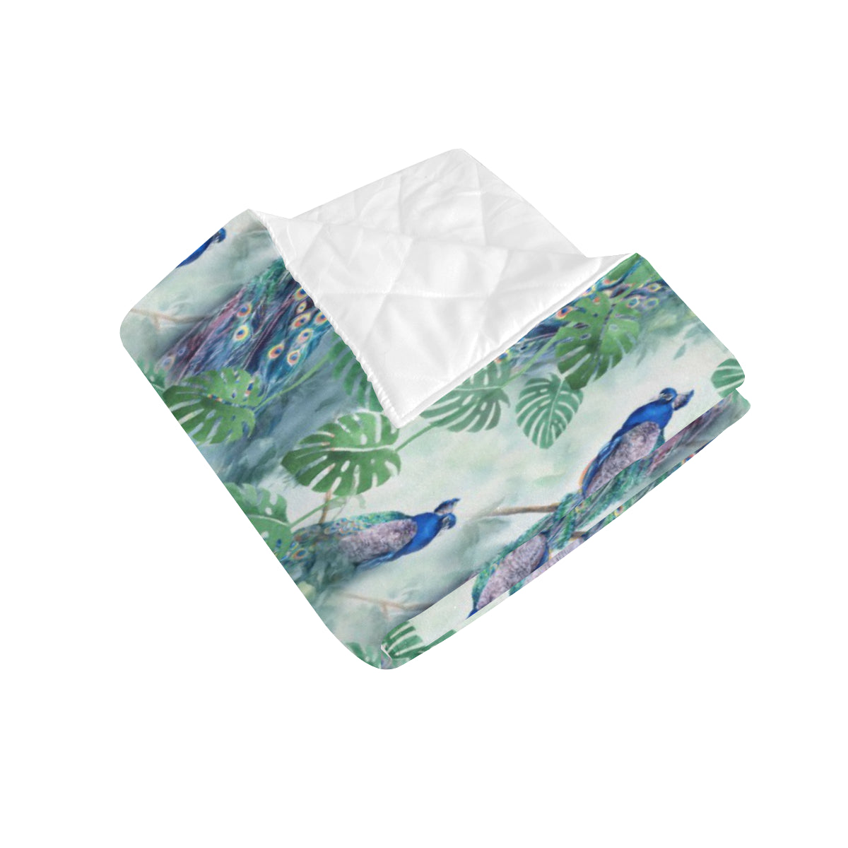 Peacock Pattern Print Design A02 Premium Quilt