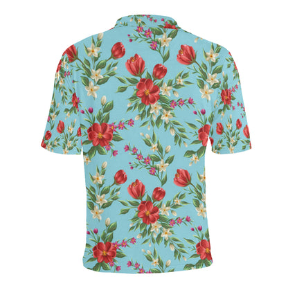 Summer Floral Pattern Print Design SF011 Men Polo Shirt