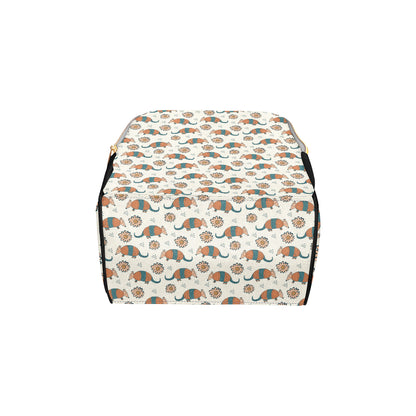 Armadillo Pattern Print Design 02 Diaper Bag Backpack