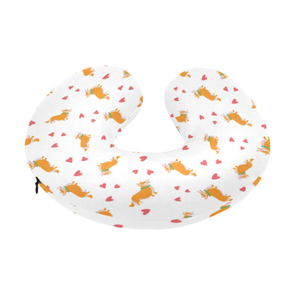 Cardigan Welsh Corgis Pattern Print Design 04 U-Shaped Travel Neck Pillow