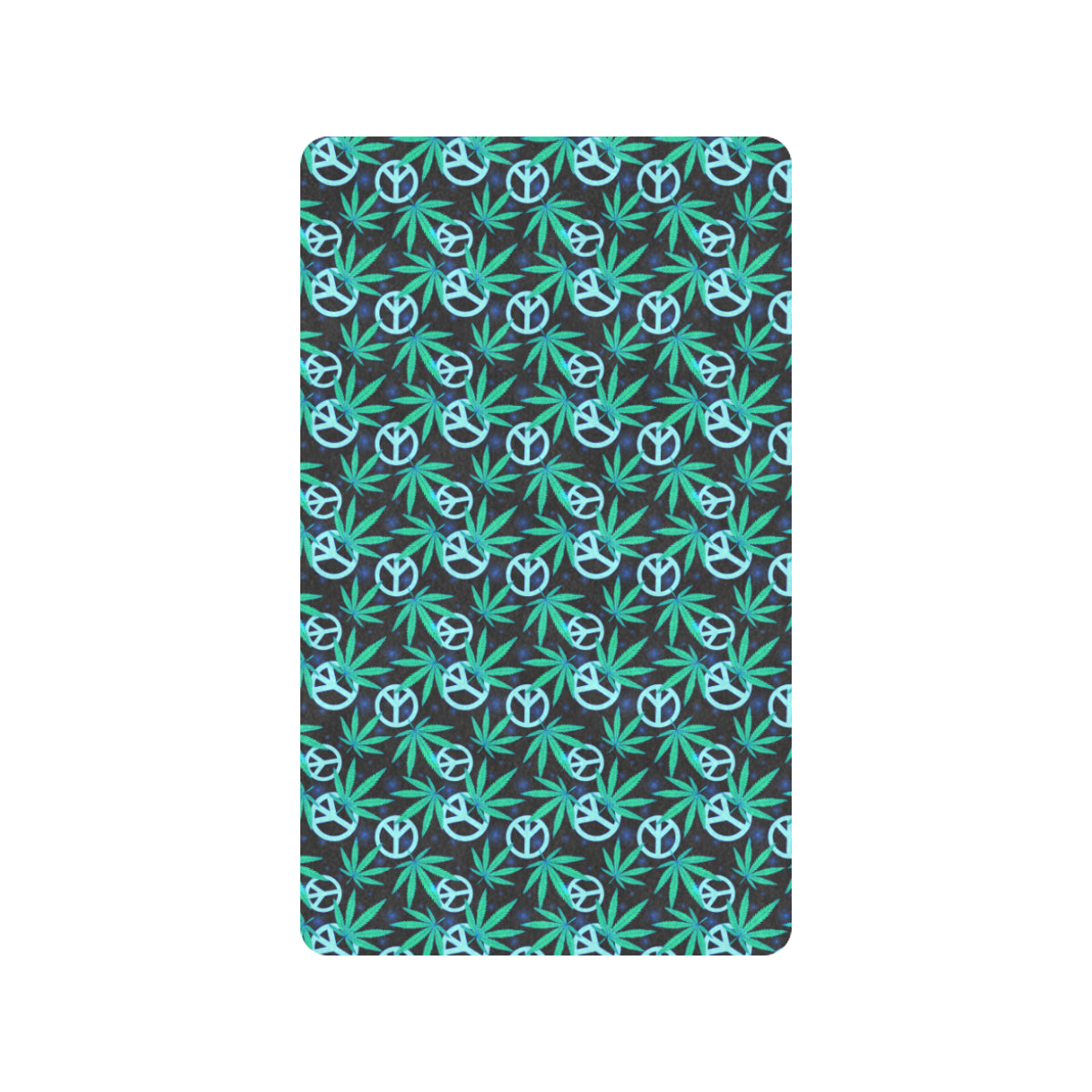 Peace Sign Themed Design Print Rubber Doormat