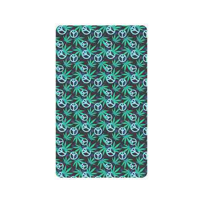 Peace Sign Themed Design Print Rubber Doormat
