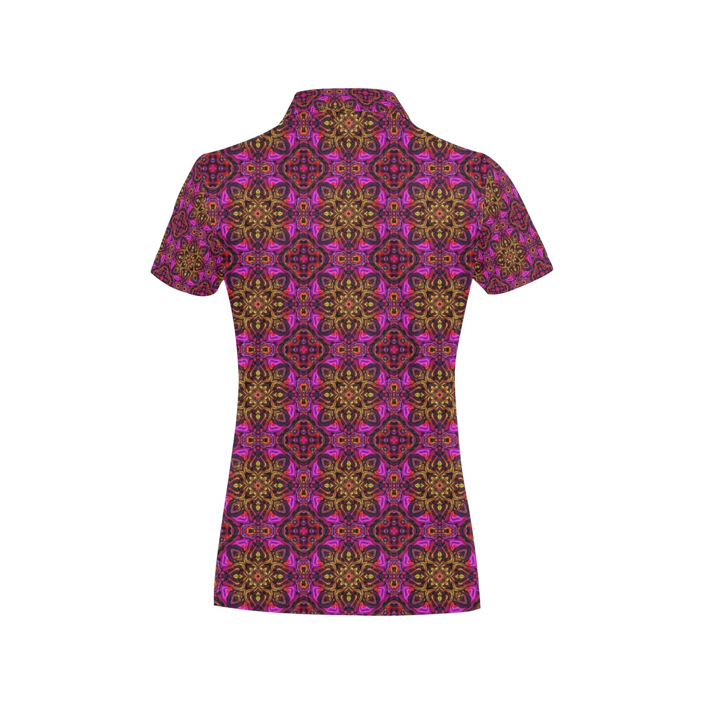 kaleidoscope Abstract Print Design Women's Polo Shirt
