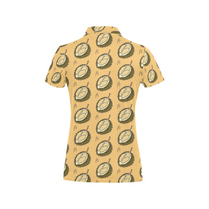 Durian Pattern Print Design DR02 Women's Polo Shirt