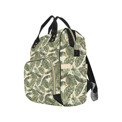 Banana Leaf Pattern Print Design BL08 Diaper Bag Backpack