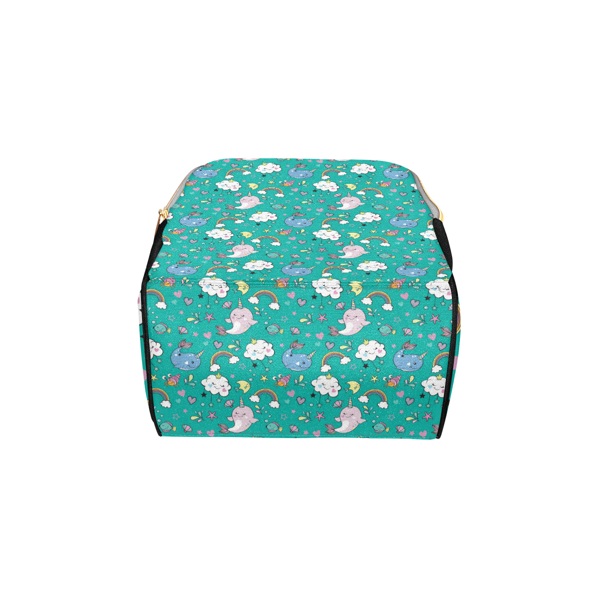 Narwhal Pattern Print Design 04 Diaper Bag Backpack