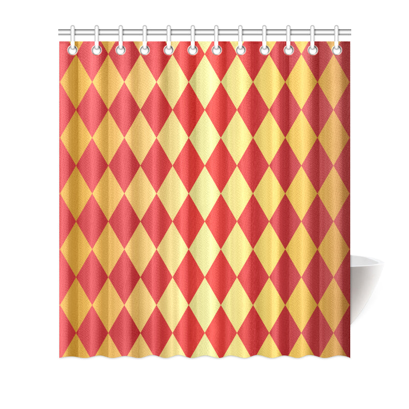 Harlequin Pattern Print Design 03 Shower Curtain