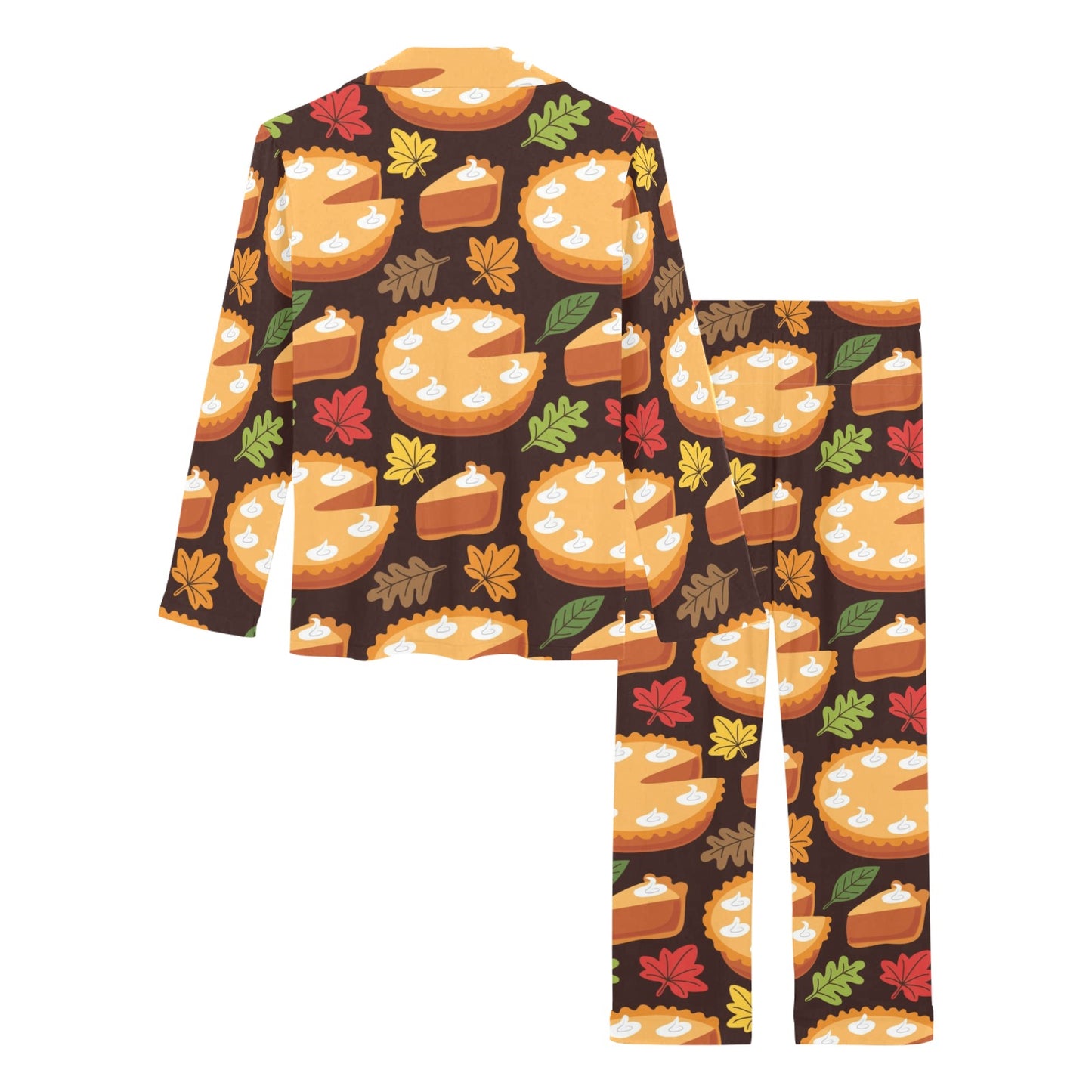 Pie Pattern Print Design A03 Women's Long Pajama Set