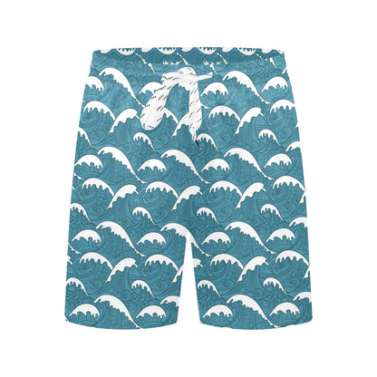 Surf Wave Tribal Design Men's Swim Trunks Beach Shorts