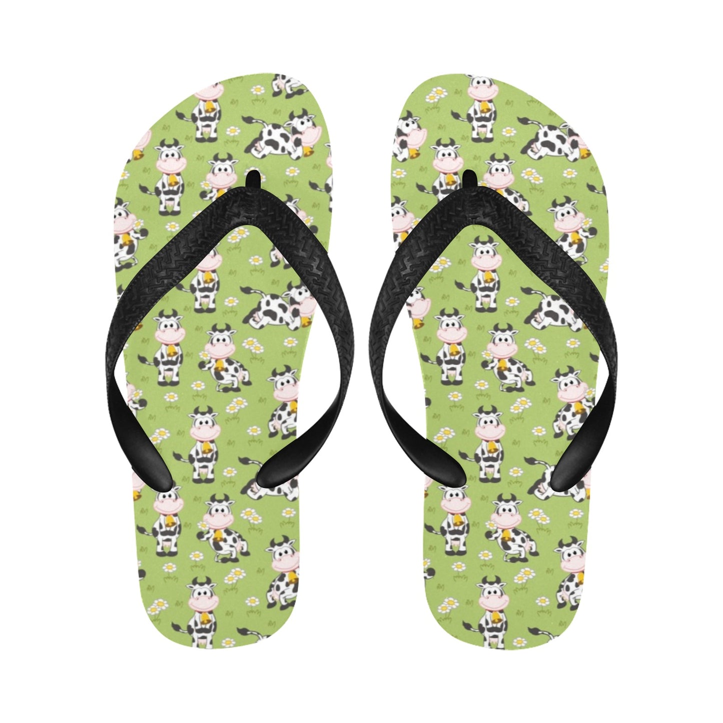 Cattle Print Design LKS401 Flip Flops