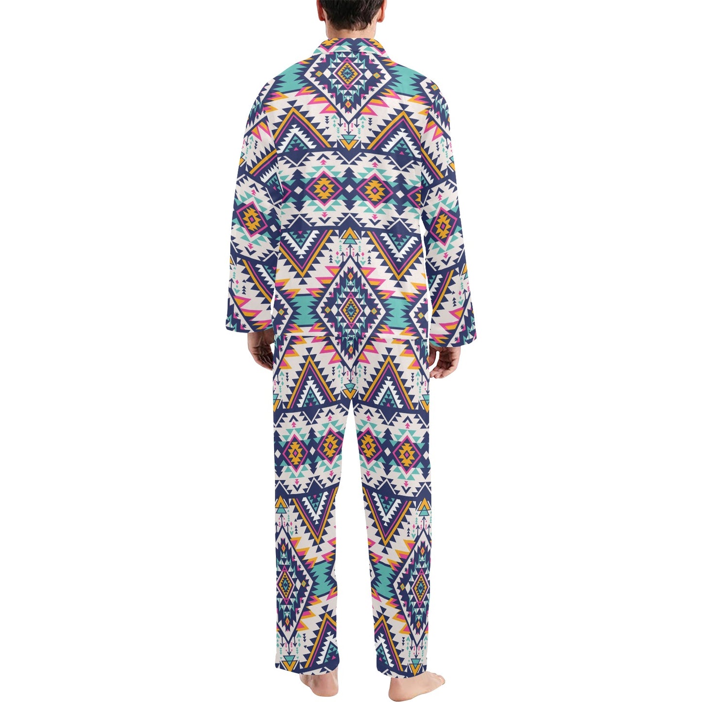 Tribal Aztec native american Men's Long Pajama Set
