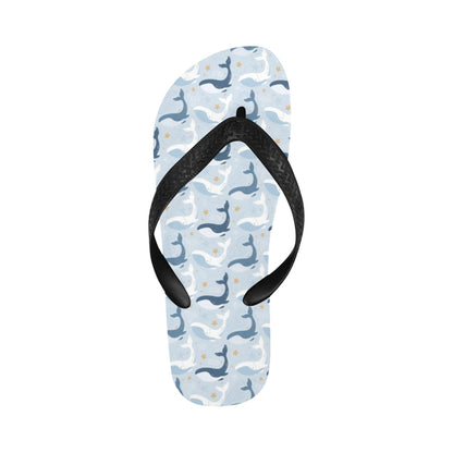Whale Print Design LKS305 Flip Flops