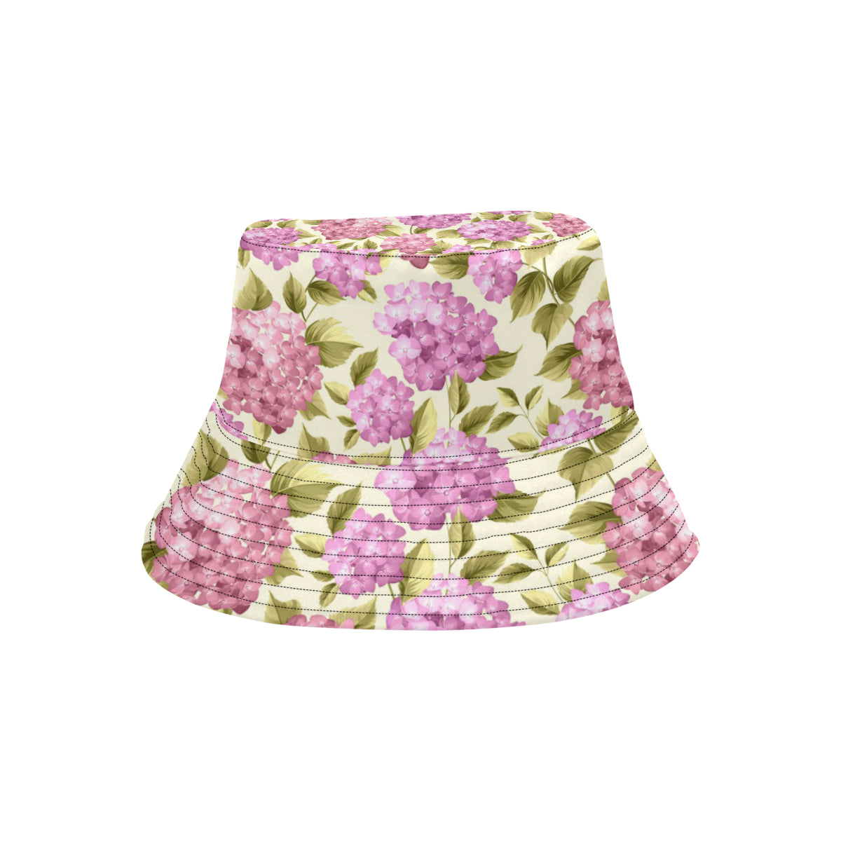 Hydrangea Pattern Print Design HD05 Unisex Bucket Hat