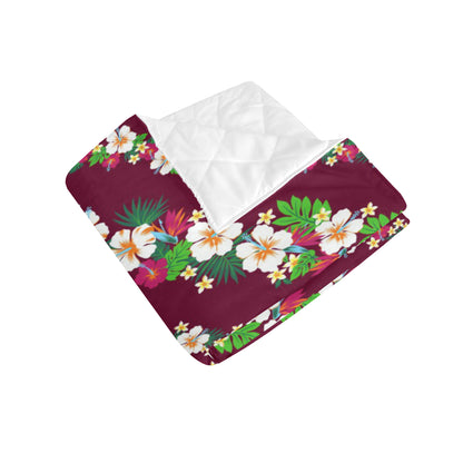 Hawaiian Themed Pattern Print Design H06 Premium Quilt