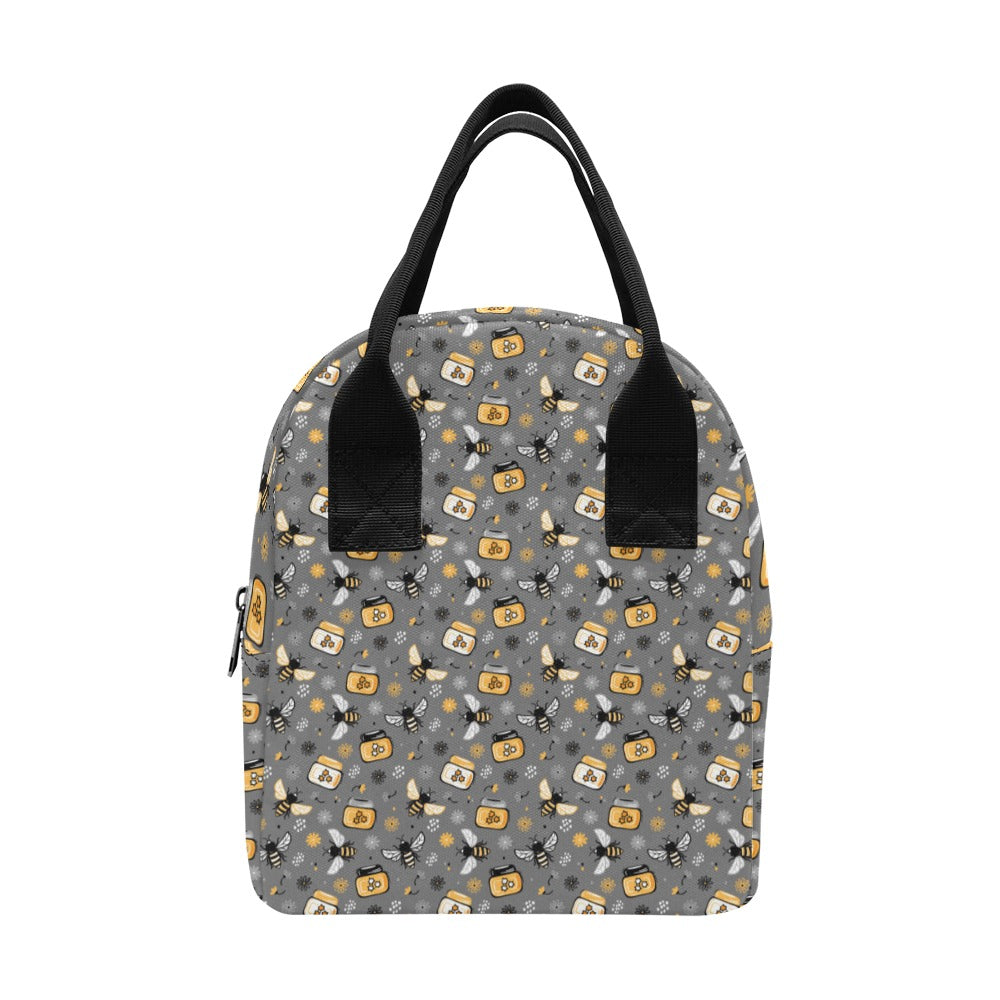 Honey Bee Print Design LKS301 Insulated Lunch Bag