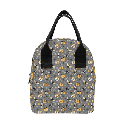 Honey Bee Print Design LKS301 Insulated Lunch Bag