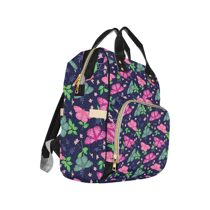 Monarch Butterfly Pattern Print Design 03 Diaper Bag Backpack