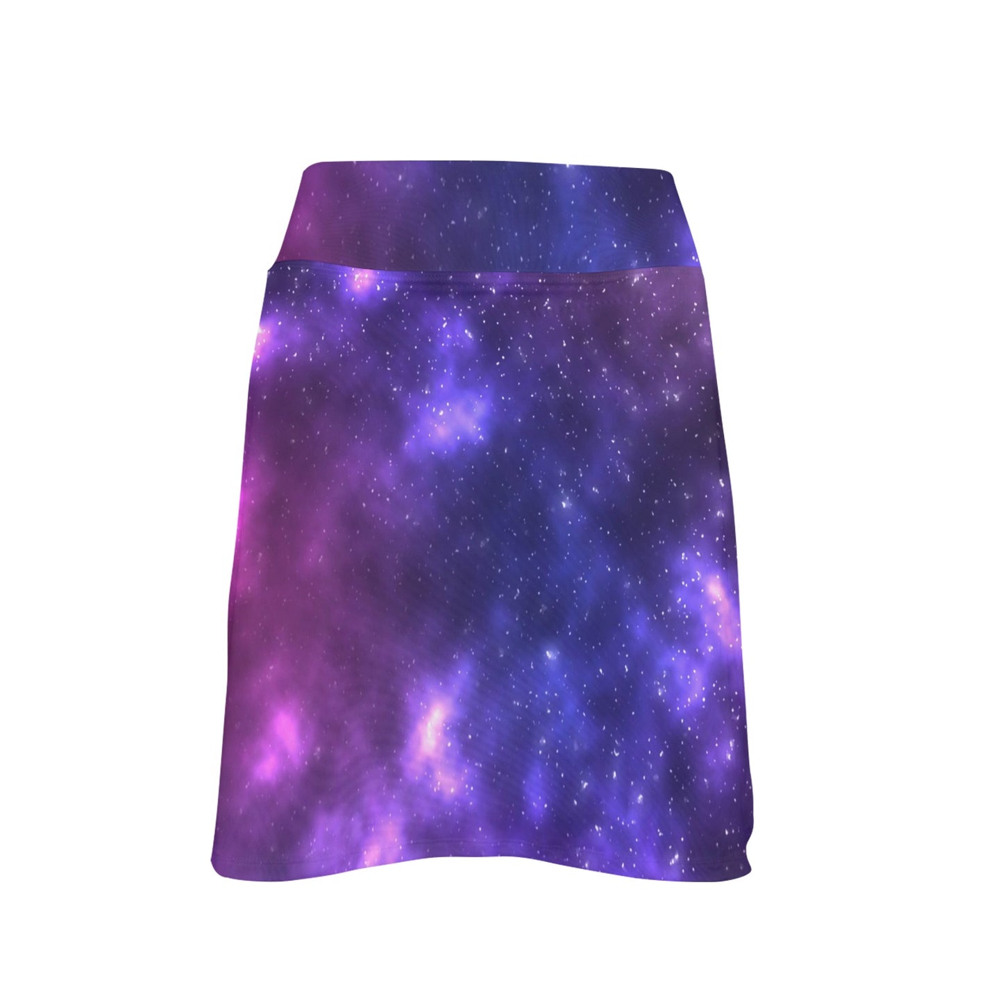 Celestial Purple Blue Galaxy 17" Golf & Pickleball Skort with Pockets