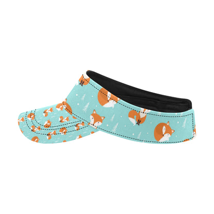 Fox Design Snow Print Pattern Unisex Sun Visor