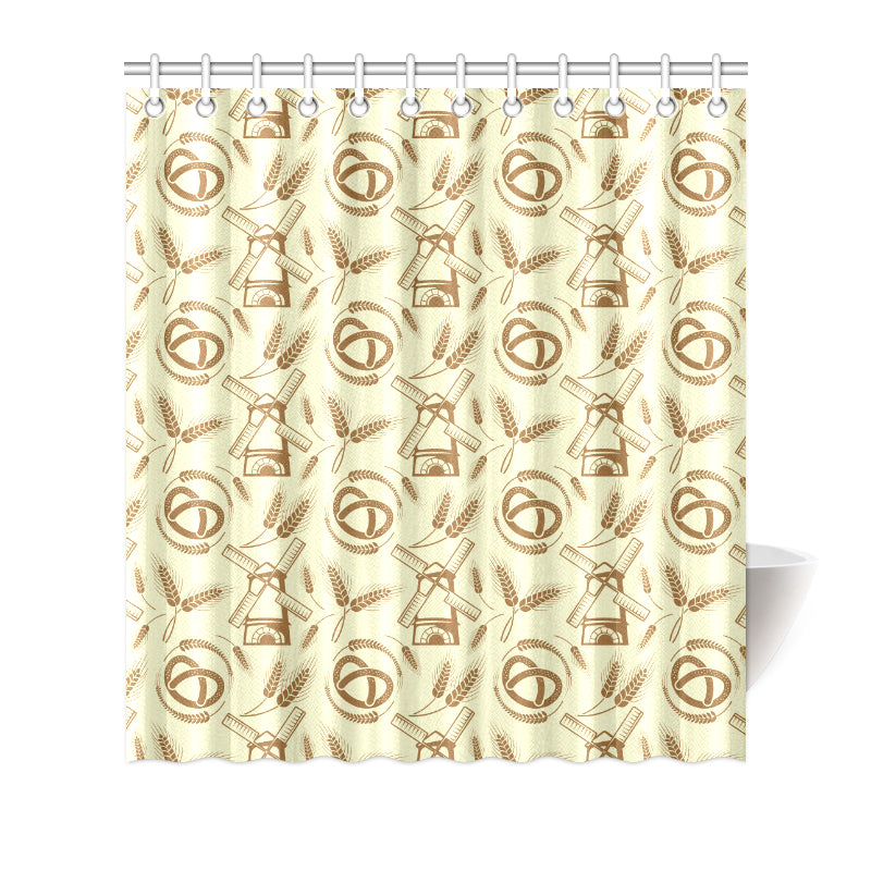 Agricultural Windmills Print Design 03 Shower Curtain