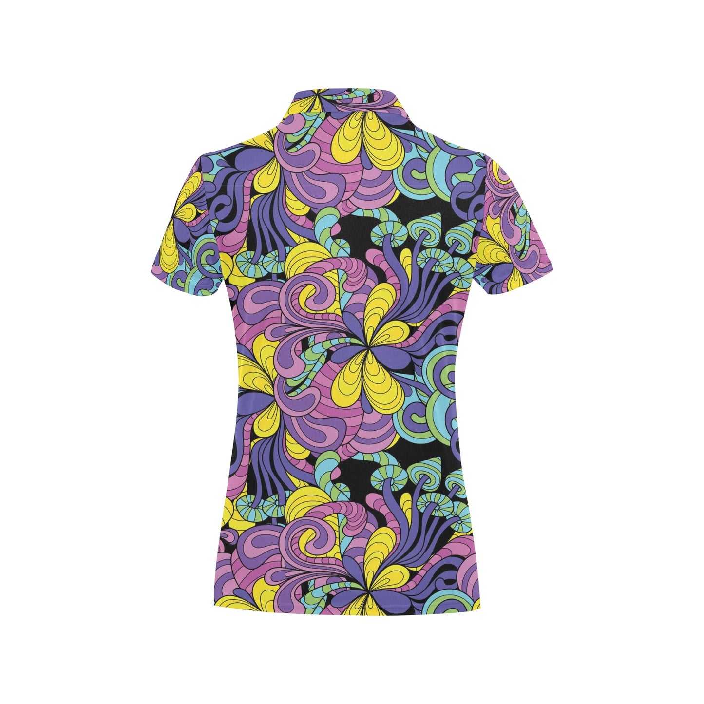 Psychedelic Pattern Print Design A04 Women's Polo Shirt