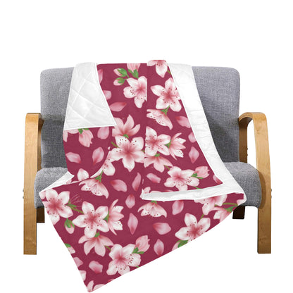 Cherry Blossom Pattern Print Design CB06 Premium Quilt