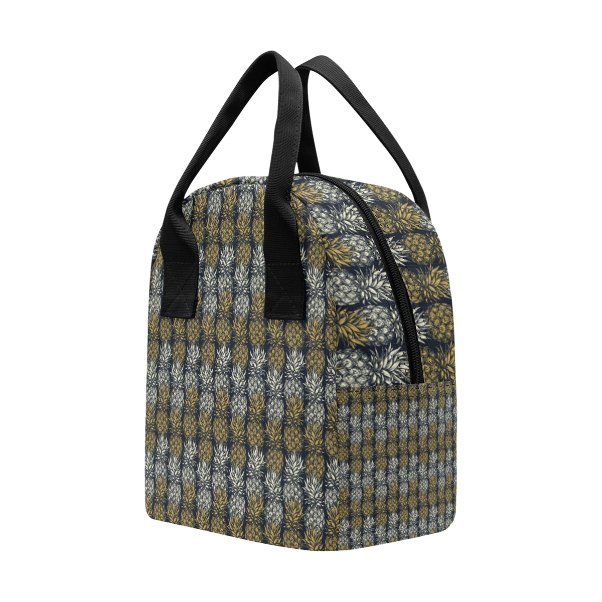 Pineapple Print Design Pattern Insulated Lunch Bag