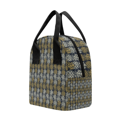 Pineapple Print Design Pattern Insulated Lunch Bag